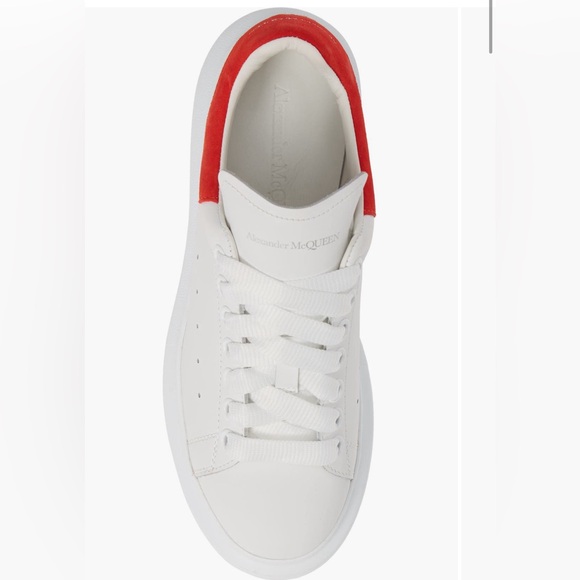 BNIB Unisex Alexander McQueen Oversized Sneaker White and Red size 5.5 - Picture 5 of 7